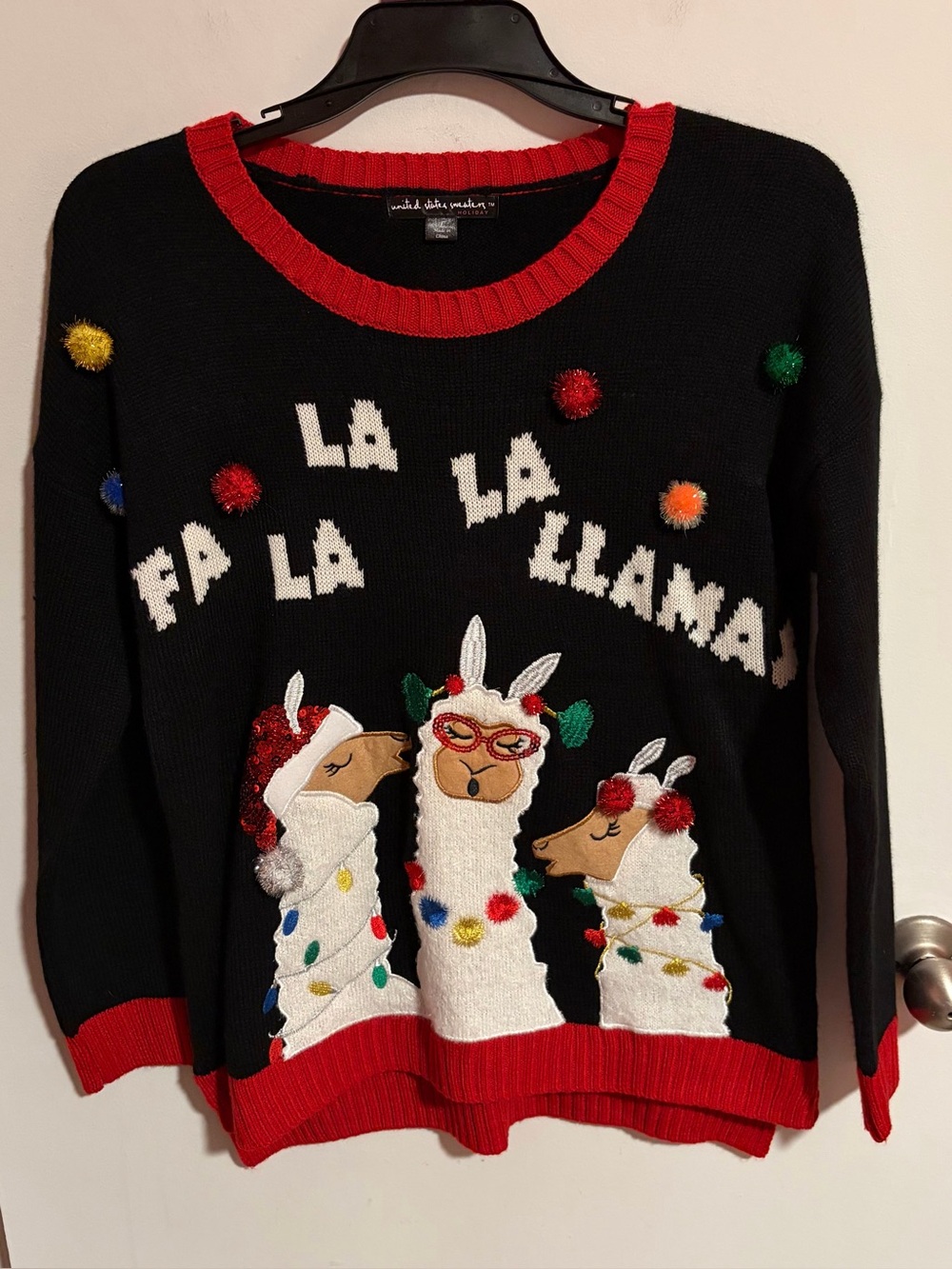 United States Sweaters Holiday Fa La La Llama Ugly Christmas Sweater